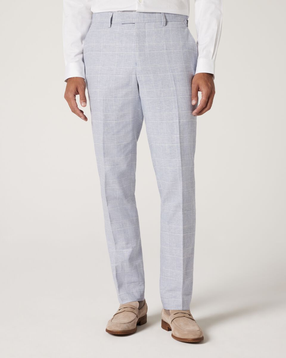 Slim Stretch Check Tailored Pant, Blue Check, hi-res